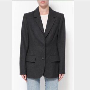 The Row Two-Button Wool Blazer, Leather Elbow Patches NWOT